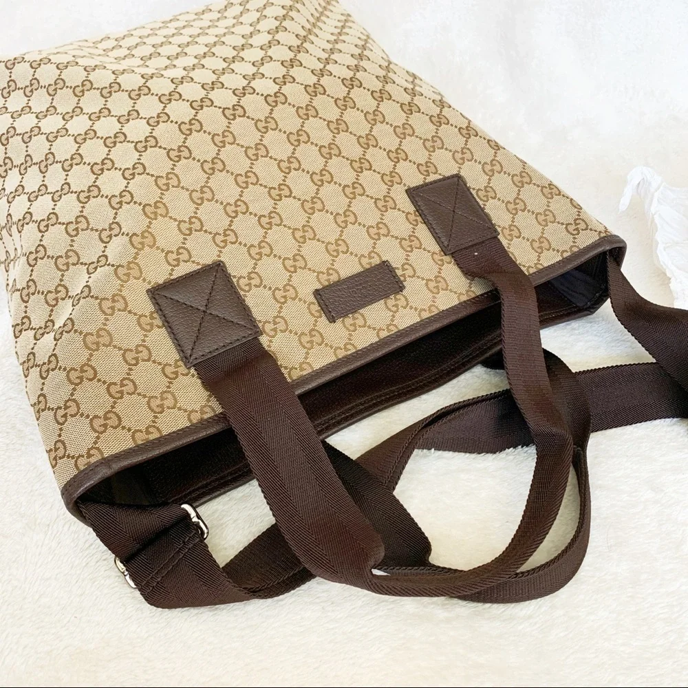 NWT Authentic Gucci Woven GG Large Tall Tote Bag​